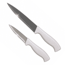 Beille 2pc Wheat Fiber and Stainless Steel Kitchen Knife Set (Utility and Pairing Knives)