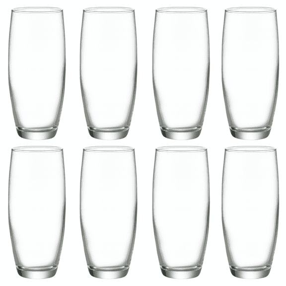 Beille 9oz Stemless Glass Champagne Flutes Glassware Barware Made in USA, 8pk