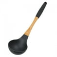 thumbnail image 1 of Beille Grey Silicone Ladle Soft Grip Ergonomic Wooden Handle 11.5 Inch Utensil, 1 of 10
