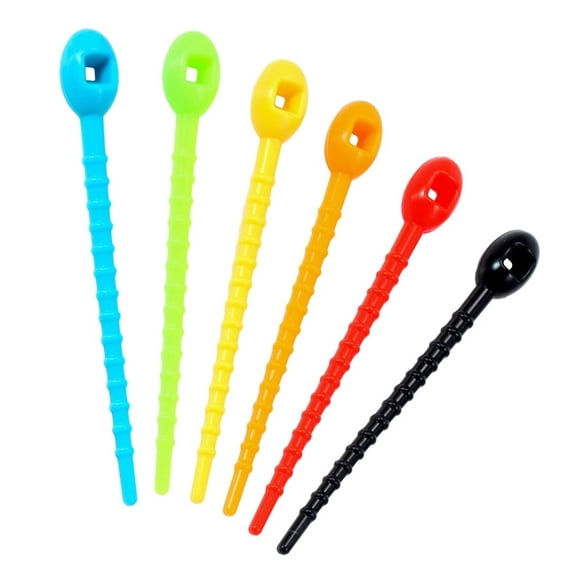 Beille Multicolored Pantry Kitchen Organization Silicone Zip Ties, 24pk