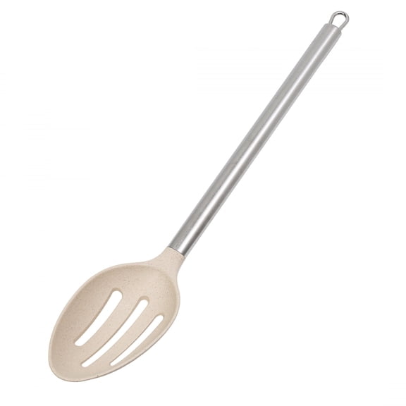 Beille Wheat Straw Beige Slotted Spoon Stainless Steel Handle Kitchen Utensil