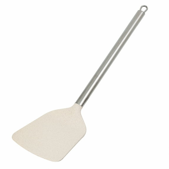 Beille Wheat Straw Beige Spatula Stainless Steel Handle 13 Inch Kitchen Utensil