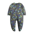 thumbnail image 1 of Beilxfa 0-12M Baby Boys Cotton Long Sleeve Footed Jumpsuit Rompers Newborn Infant Zipper One-piece Spring Fall Outfits, 1 of 7