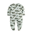 thumbnail image 1 of Beilxfa 0-12M Baby Boys Cotton Long Sleeve Footed Jumpsuit Rompers Newborn Infant Zipper One-piece Spring Fall Outfits, 1 of 7