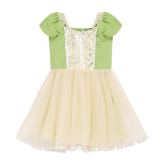 Beilxfa Princess Fancy Tulle Dress For Toddler Girls Bubble Sleeve Tutu Dress Birthday Halloween Christmas Party Dresses 2-7Y