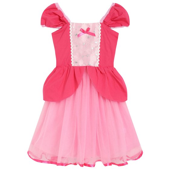 Beilxfa Princess Fancy Tulle Dress For Toddler Girls Bubble Sleeve Tutu Dress Birthday Halloween Christmas Party Dresses 2-7Y