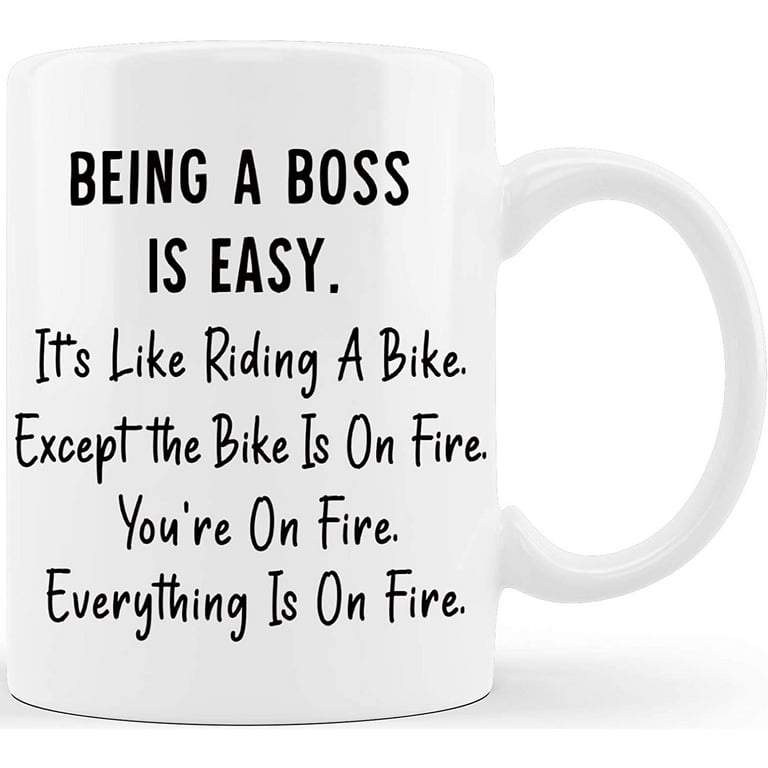 Being A Boss Is Easy Funny Gag Gift Ideas for Bosses at The Office Male  Female Work Boss Lady Gifts for Men Women Employee Coworkers Staff  Entrepreneur Business Owner Friends Coffee Mug 