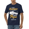 thumbnail image 1 of Being A Grandpa Is An Honor Being A Papa Is Priceless Cotton T-Shirt Navy Blue 3x-Large, 1 of 5