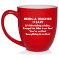 thumbnail image 1 of Being A Teacher Is Easy Funny Gift Ceramic Coffee Mug Tea Cup Gift for Her, Him, Friend, Coworker, Teacher Gift (16oz Red), 1 of 1
