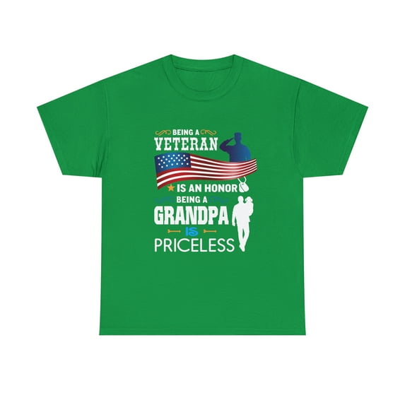Being A Veteran Is Honor Being A Grandpa Is Priceless T-Shirt