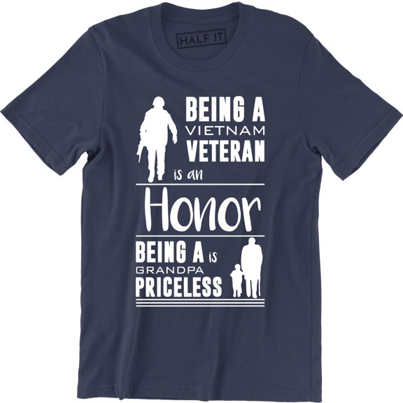 Being A Vietnam Veteran Is an Honor Being A Grandpa Priceless Men T-Shirt