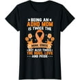 thumbnail image 1 of Being An ADHD Mom Awareness Orange Ribbon Support Graphic T-Shirt, 1 of 2