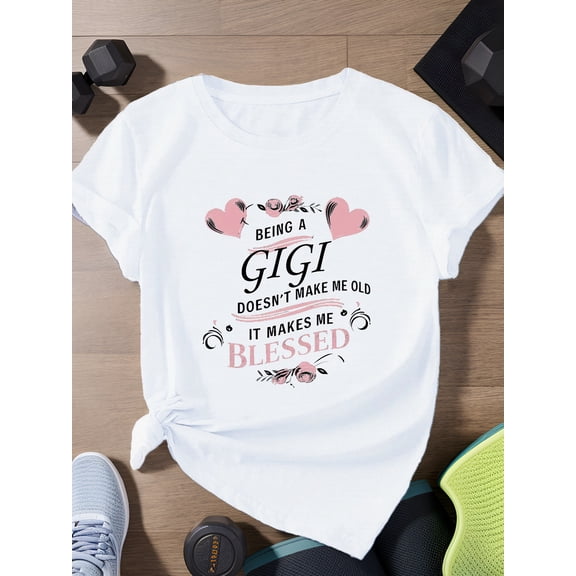 Being Awesome GIGI Women's Plus Size Sports Short Sleeve T-Shirt