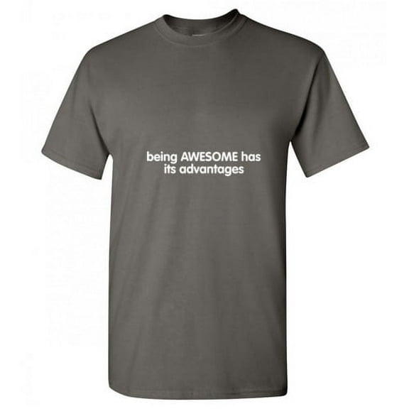 Being Awesome Has Its Advantages Funniest Sayings Apparel Sarcastic Humor Graphic Tee Sarcasm Christmas Party Gift Funny T Shirt For Mens