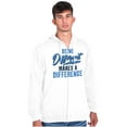 thumbnail image 1 of Being Different Makes a Difference Unisex Fleece Graphic Zip Up Hoodie Brisco Brands 4X, 1 of 5