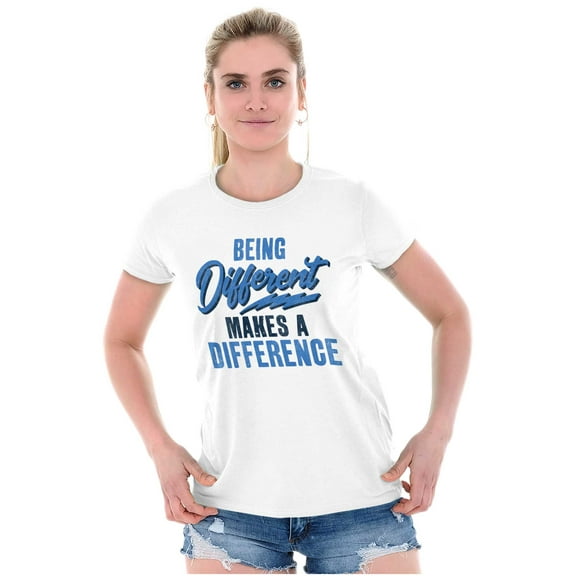 Being Different Makes a Difference Womens Slim Fit Graphic Tee Brisco Brands S