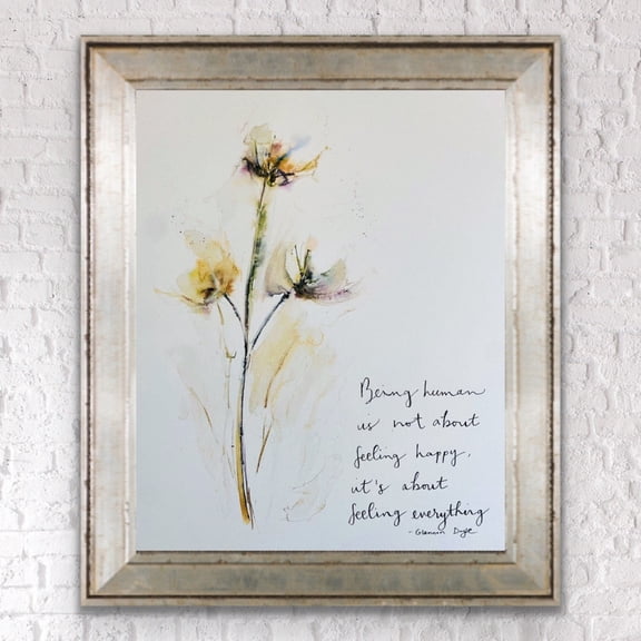 Being Human Feeling Everything Wall Art Print, Unframed Paper Poster 8x10in