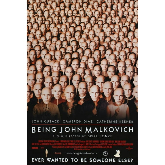 Being John Malkovich Movie Poster Metal Sign 8inx 12in Print on Metal 8x12 Square Adults Metal Prints