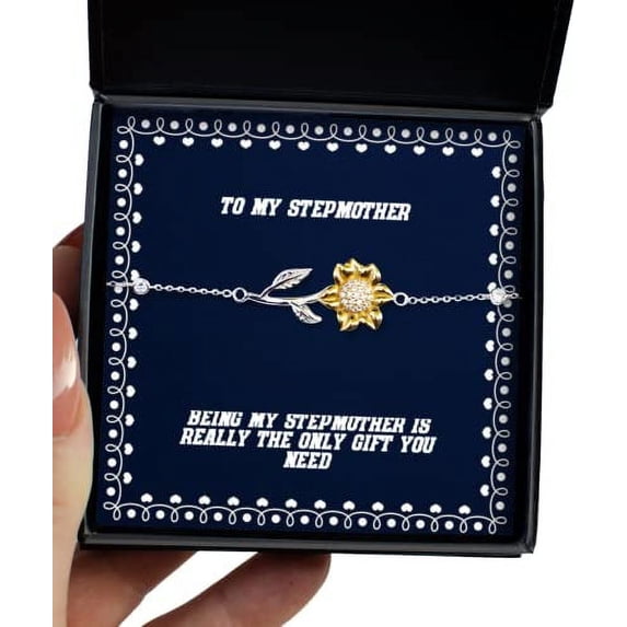 Being My Stepmother is Really The Only You Need Stepmother Sunflower Bracelet, Motivational Stepmother Gifts, for Mom