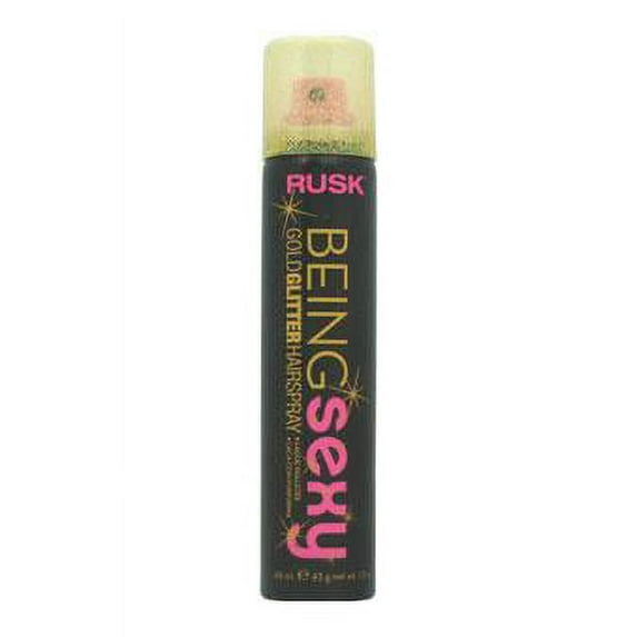 Being Sexy Gold Glitter Hairspray Rusk 1.5 oz Hair Spray Unisex