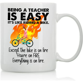 ThisWear Teacher Gifts Iced Coffee Directions Funny Teacher Mug 11 ounce  Coffee Mug 