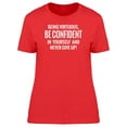 thumbnail image 1 of Being Virtuous Quote T-Shirt Women -Image by Shutterstock, Female Small, 1 of 2