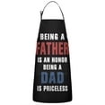 thumbnail image 1 of Being a Father Bib Apron with Pocket Chef Aprons Waterproof Bib Apron for Women Men Chef Cooking Aprons for Kitchen Cool BBQ Grilling, 1 of 7