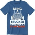 thumbnail image 1 of Being a Trucker Is Not A Choice It's My Blood - Truck Driver Men's T-Shirt, 1 of 4