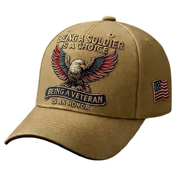Being a Veteran Commemorative Cap,Fashion Commemorative Baseball Cap - Adjustable Dad Hat with Customizable Patches for Sports, Outdoor & Casual Wear