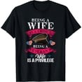 thumbnail image 1 of Being a Veteran's Wife Is A Privilege Veterans Patriotic T-Shirt, 1 of 3