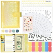 Beinou Budget Binder, Budget Organizer with Cash Envelopes, A6 Notebook Money Saving Binder, Personal Organizer Notebook Binder, Diary Budget Planner Binder Shining Yellow