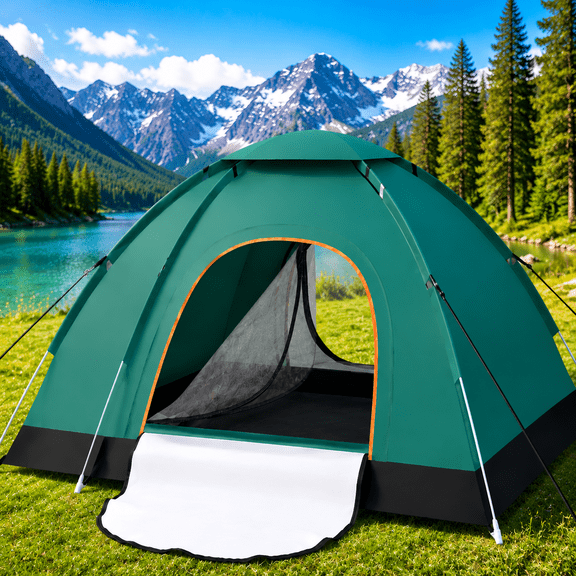 Instant Automatic Pop up Camping Tent for 2-3 Persons, Waterproof Windproof and UV Protection, Lightweight Outdoor Tent for Backpacking, Hiking, or Beach