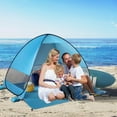 thumbnail image 1 of XEENSO Automatic Beach Tent - UV Protection, Pop-up, Camping Tent for 2-3 People, Blue, 1 of 9
