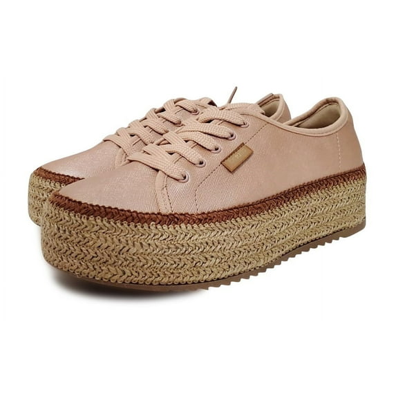 Beira Rio Women's Shoes Espadrille Wedges Platform Fashion Casual Sneakers Gold Pink Size 9