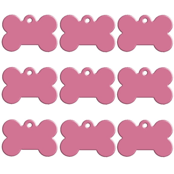 Beirui 20pcs Bone Shape Dog Tags Aluminum Pet Dog Cat Name Engraved Blank Plate Pet Collar Tag Disc No Engraving
