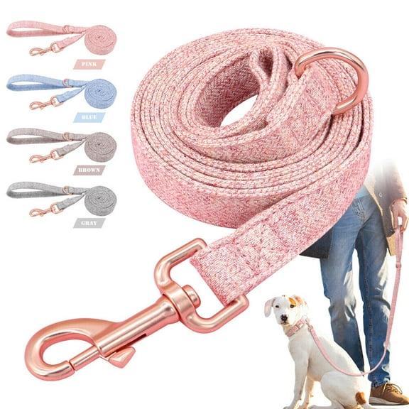 Beirui 5ft Soft Tweed Dog Leash Pet Walking Leash with Rose Clip