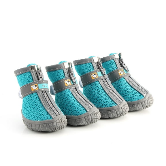 Beirui Breathable Mesh Dog Shoes Pet Reflective Boots Anti-Slip Dog Booties Paw Protector