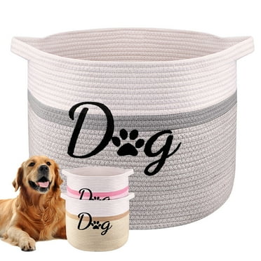 Beirui Cotton Knitted Dog Toy Storage Box Pet Accessories Bin Container with Handles