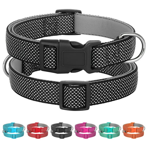 Beirui Durable Webbing Dog Collar Safety Reflective Collars Adjustable Quick Fit S-L