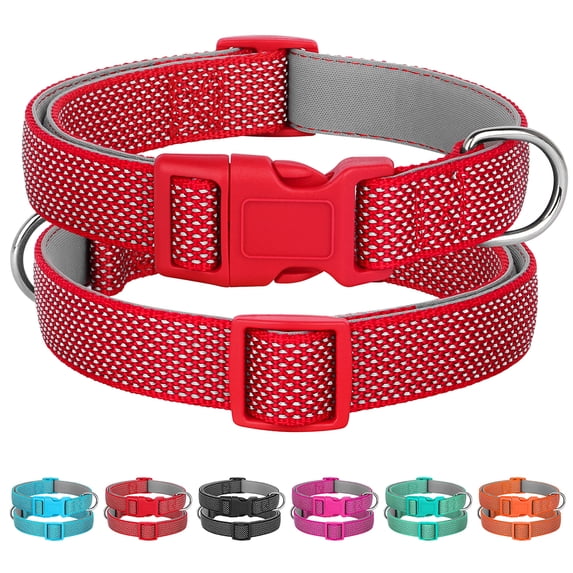 Beirui Durable Webbing Dog Collar Safety Reflective Collars Adjustable Quick Fit S-L