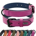 thumbnail image 1 of Beirui Leather Soft Padded Dog Collar Adjustable for Small Medium Large Dogs Bulldog, 1 of 11