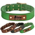 thumbnail image 1 of Beirui Personalised Leather Dog Collar Custom Name for Medium Large Dogs Adjustable, 1 of 8
