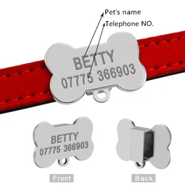 Personalized Custom Engraved Pet ID Tags Diamond Drag Engraved Small And Large Sizes See About This Item Below For Pet Tag Engraving Instructions Walmart