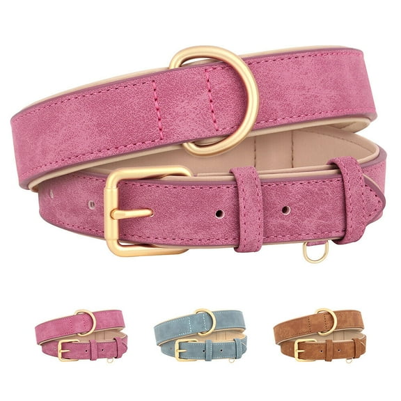 Beirui Quality Leather Dog Collar Adjustable Metal Buckle for Small Medium Large Dogs