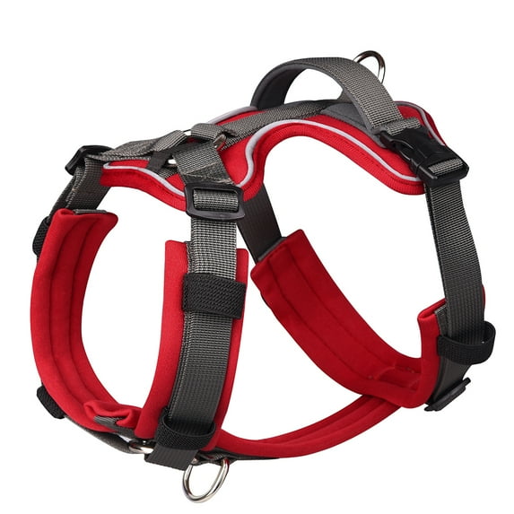 Beirui Reflective No Pull Dog Harness Soft Padded Adjustable Training Vest With Handle & 2 Leash Clips