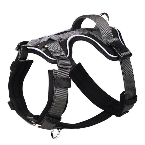 Beirui Reflective No Pull Dog Harness Soft Padded Adjustable Training Vest With Handle & 2 Leash Clips