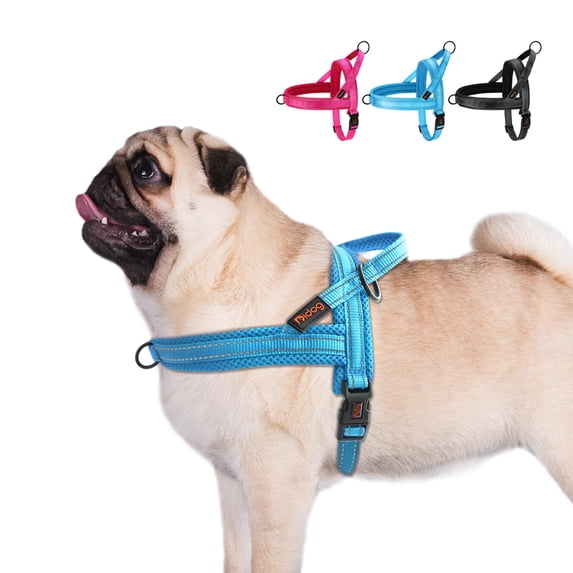 Beirui Reflective Nylon Dog Harness No Pull Soft Mesh Padded Front Leading Vest with Handle