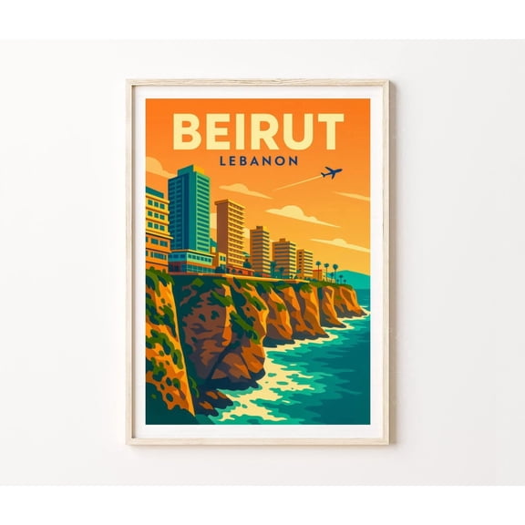 Beirut Lebanon Classic City Travel Wall Art Home Decor
