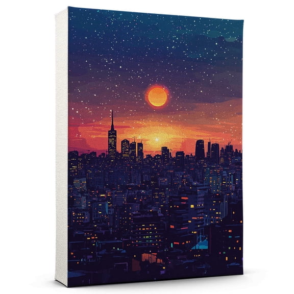 Beiruts Travel Canvas Prints, Lebanon Starry Night Travel decor, Beiruts Map Poster, Lebanon Travel Decor Artwork - 98AZ98