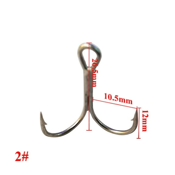 Beisidaer 10/15/20Pcs Treble Overturned Hooks High Carbon Fishinghook With Barbs
